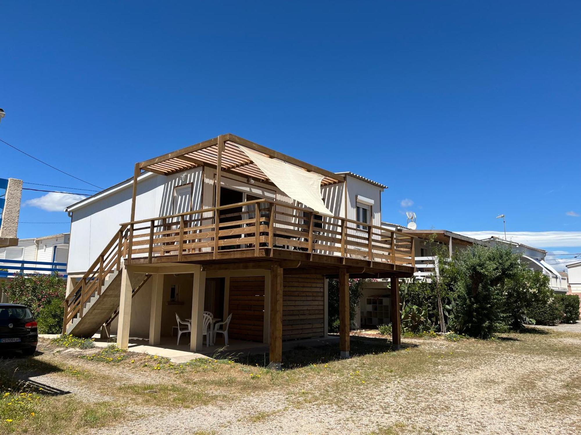 Maison Chalet 200 M De La Plage Climatisation Et Wifi Gruissan Eksteriør bilde